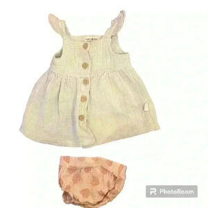 Dress and Bloomers Boutique Set  3-6 months Strawberries Summer Dress Baby Girl